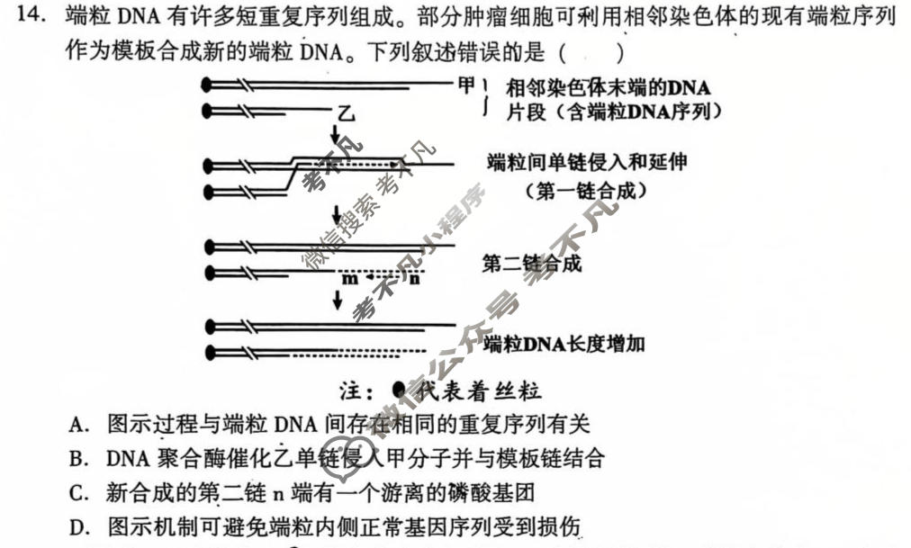 2026年沈阳市高中三年级教学质量监测(二)2(沈阳二模)生物试题
