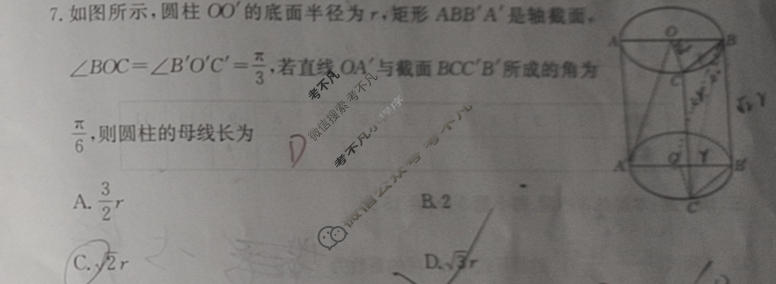 2026年全国100所名校高考模拟示范卷·数学(八)8[26·(新高考)ZX·MNJ·数学·Y]答案