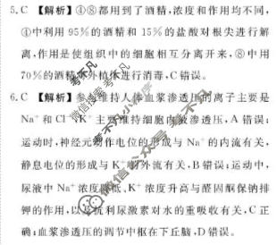 陕西省2026届高三年级阶段性检测(4月)生物答案