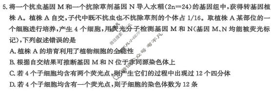 济南市2026届高三第二次模拟考试(4月)生物试题