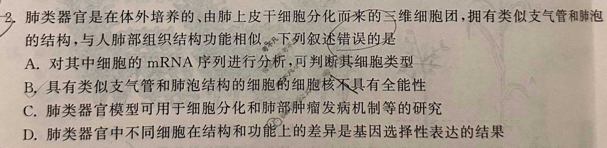 [天舟益考衡中同卷]2026年普通高中学业水平选择性考试模拟调研卷(五)5·生物DS试题