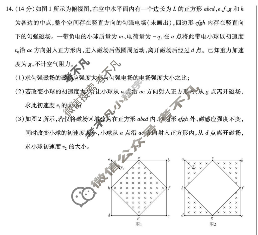 [天一大联考]安徽省2026届高三4月16-17日物理试题
