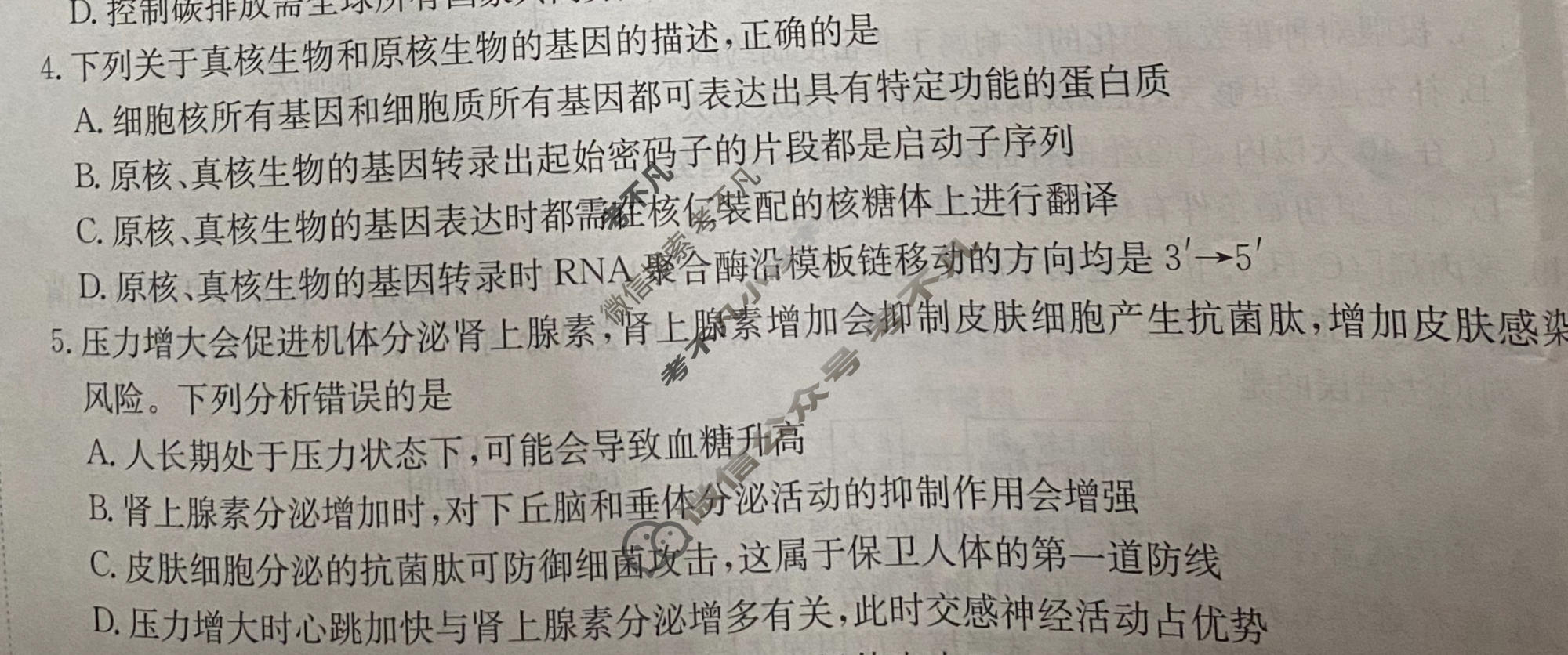 2026年普通高中学业水平选择性考试高考模拟示范卷·生物学(一)1[26·(新高考)ZX·MNJ·生物学·HJLM]试题