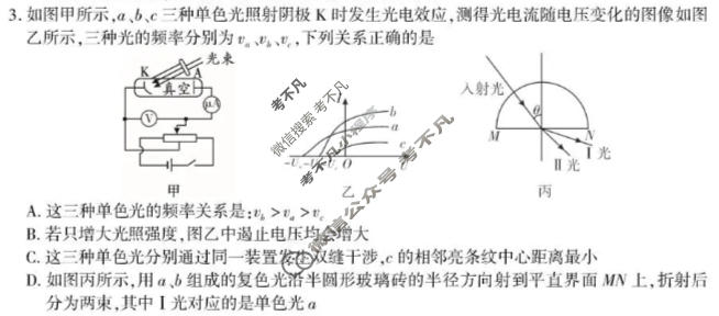 安徽省2026届高三4月模拟考试(2026.04)物理试题