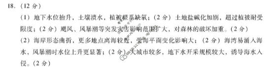 广东省高三2026年普通高等学校招生全国统一考试模拟测试(二)地理答案