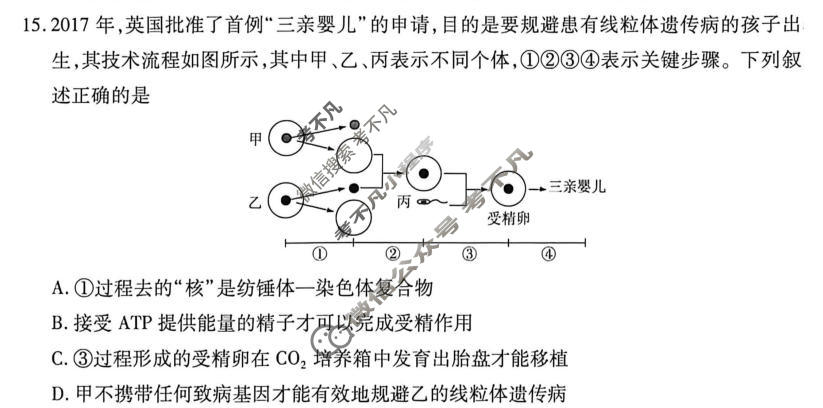 [天一大联考]安徽省2026届高三4月23-24日生物试题