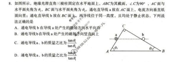 石家庄市2026届普通高中学校毕业年级教学质量检测(石家庄二模)(二)2物理试题