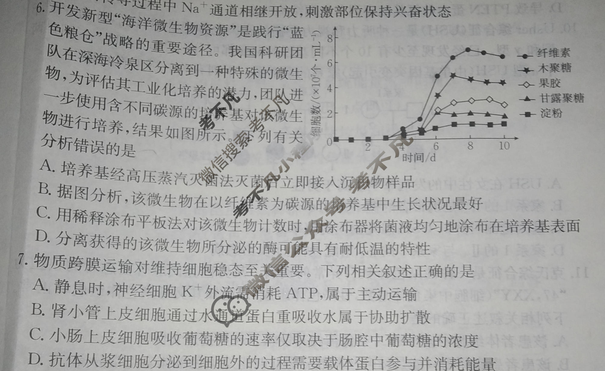 2026年云南省普通高中学业水平选择性考试高考模拟示范卷·生物学(六)6[26·(新高考)ZX·MNJ·生物学·YN]试题