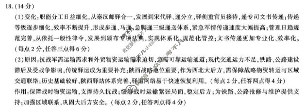 咸阳市2026届高考模拟检测(4月)历史答案