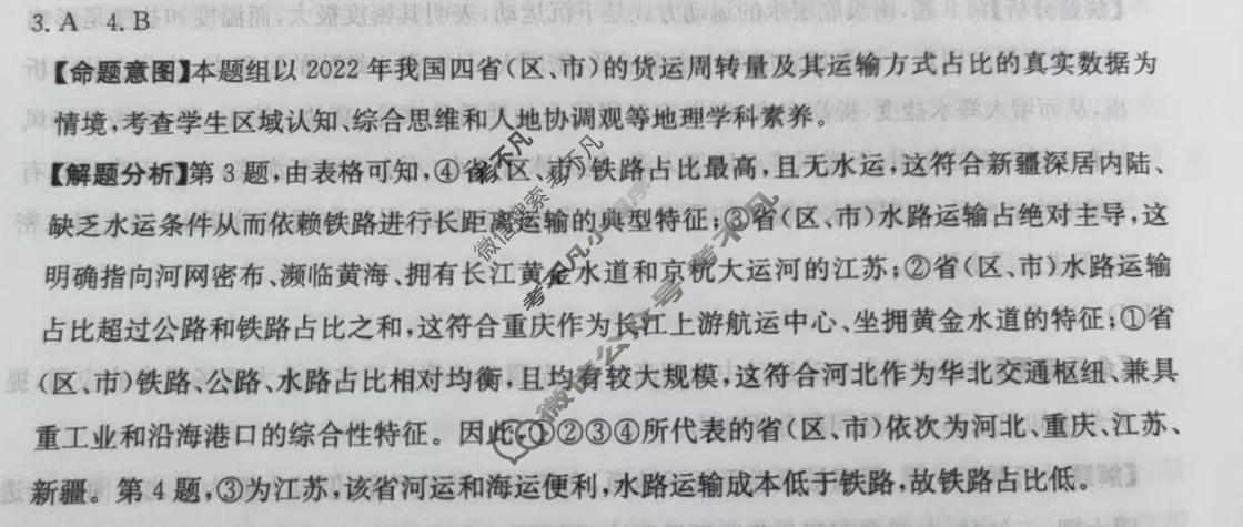 2026年海南省普通高中学业水平选择性考试高考模拟示范卷·地理(六)6[26·(新高考)ZX·MNJ·地理·HAIN]答案