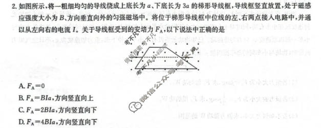 [华大新高考联盟]2026届高三4月教学质量测评物理试题