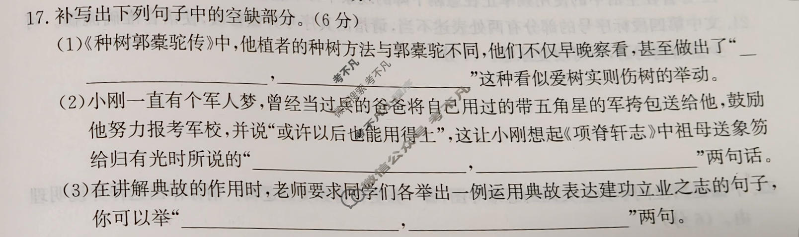 湖南省2026届高三学情调研(三)(4月)语文试题