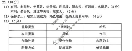 2025-2026学年苏锡常镇四市高三教学情况调研(二)2地理答案
