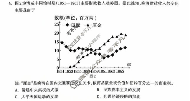 桂林市普通高中2026届毕业年级第二次适应性模拟考试(5月)历史试题