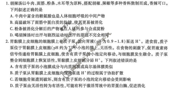 [天一大联考]河南省2025-2026学年下学期高三5月联考(HN202605)生物试题