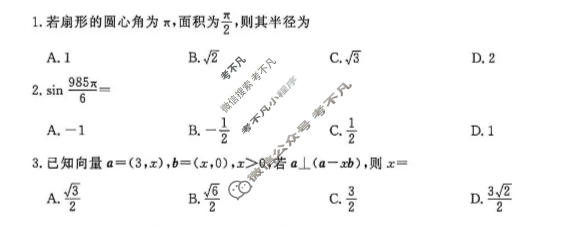 [点石联考]2026届高一年级学情调研(5月)数学试题