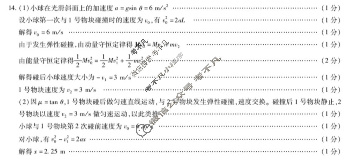 [天一大联考]2026届高三年级5月联考(★★★202605)物理答案