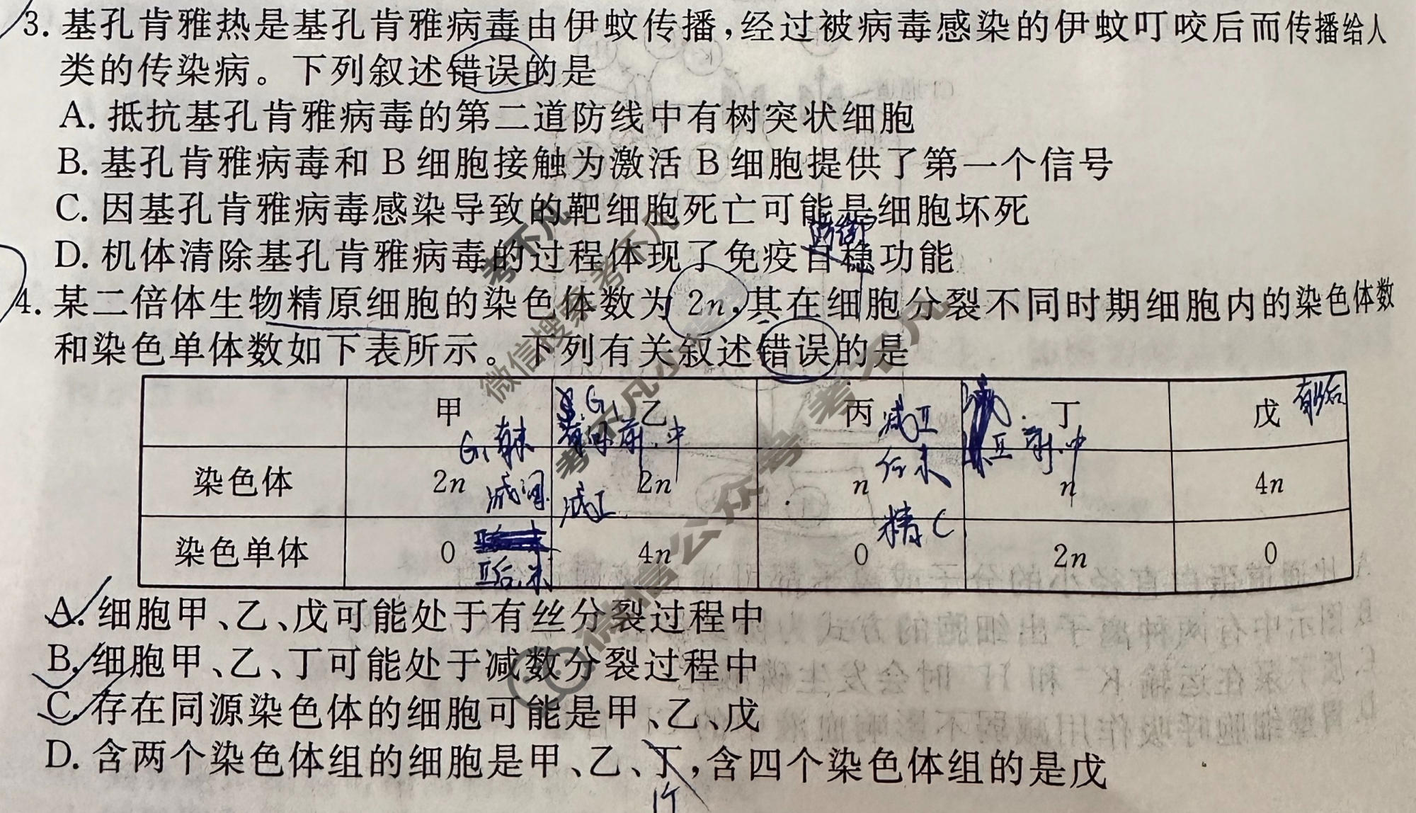 2026年衡水金卷先享题·调研卷 普通高中学业水平选择性考试模拟试题 生物学MH(三)3试题