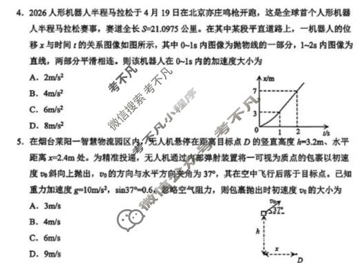 烟台市2026年高考诊断性测试(5月)物理试题