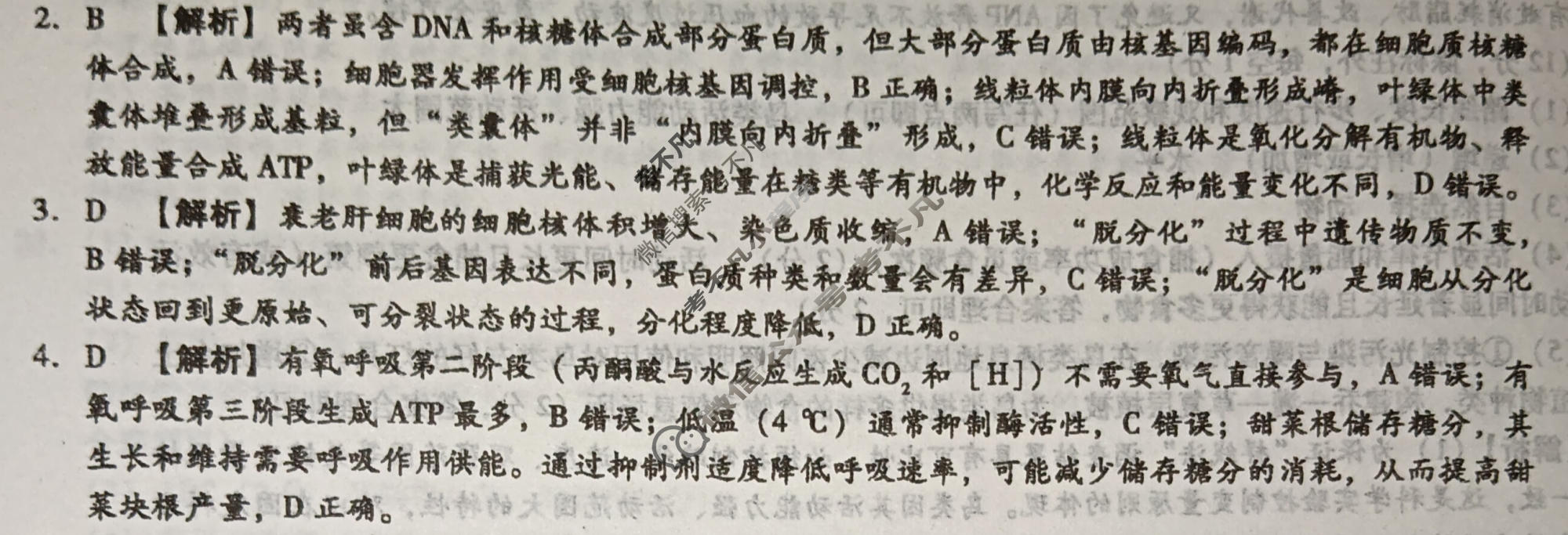 [琢名小渔]名校联考2025-2026学年下学期高三年级5月联考生物答案