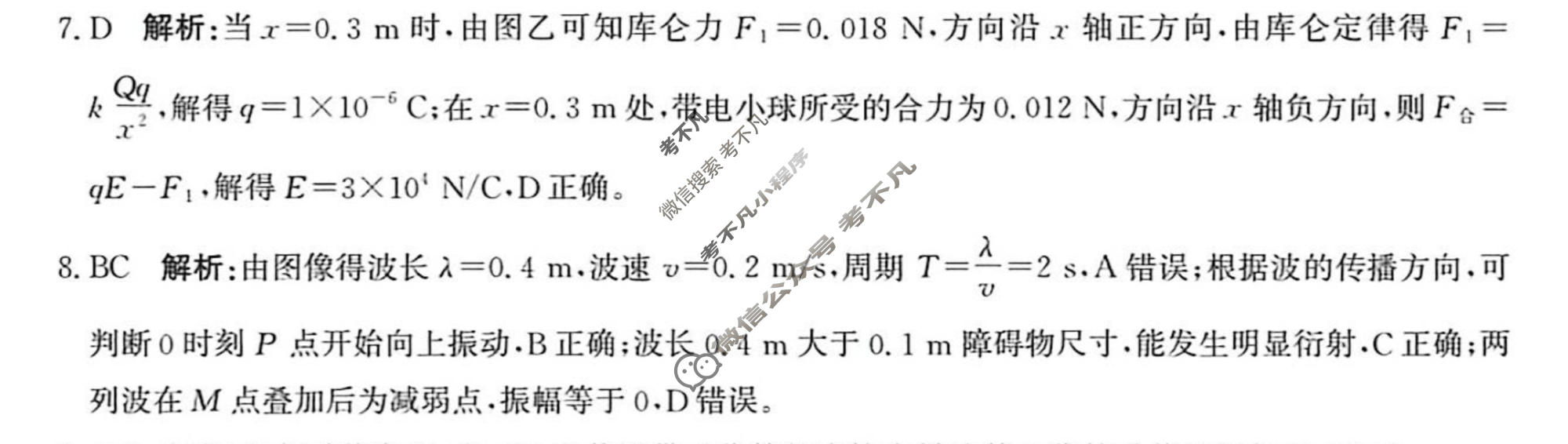 [神州智达]2026届普通高中高三总复习质量监测(5月)物理答案