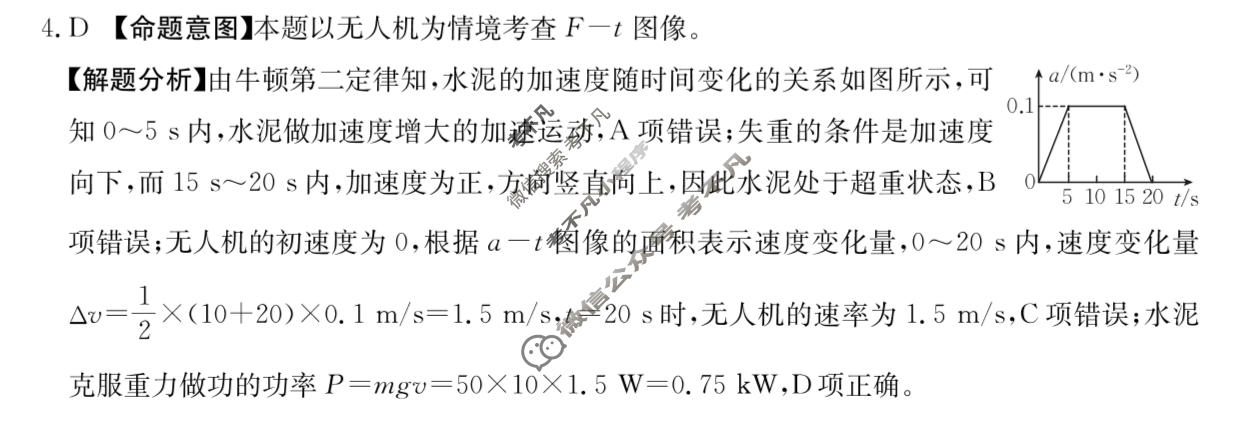 2026年江西省普通高等学校招生选择性考试100所名校高考冲刺卷·物理(一)1[26·(新高考)CCJ·物理·JX]答案