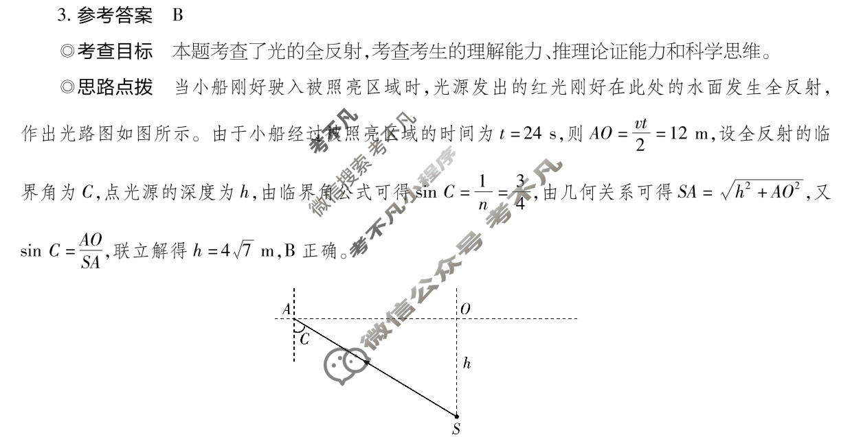 [天一大联考]2025-2026学年高三诊断(二)2物理(ANH)答案