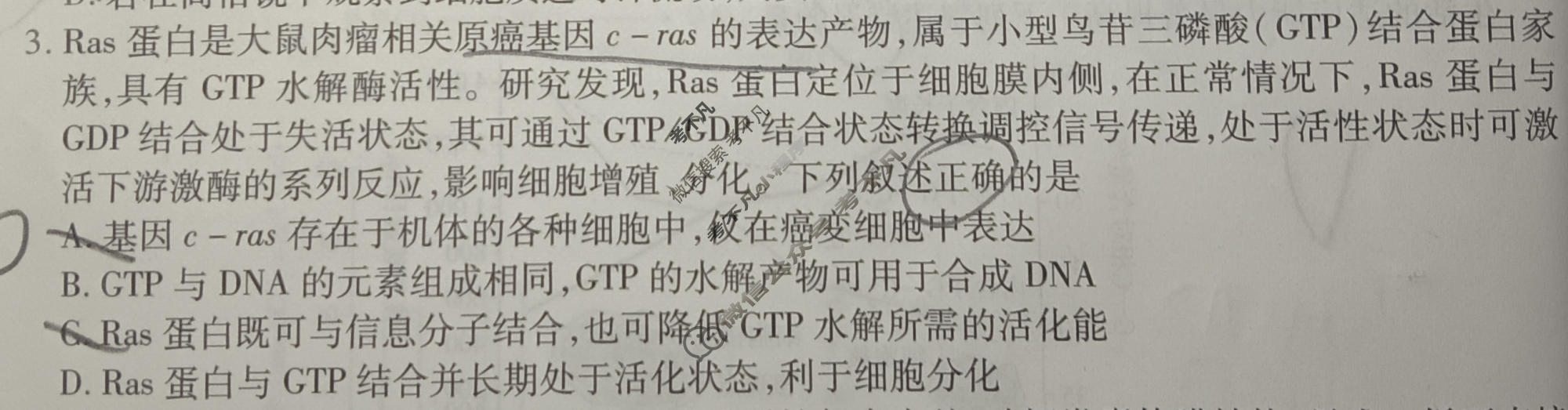 [天一大联考]2025-2026学年高三诊断(二)2生物(ANH)试题