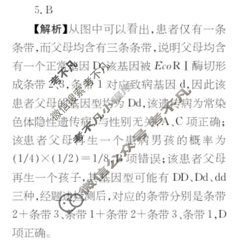 高三2025~2026学年核心突破(三十二)32生物SC答案