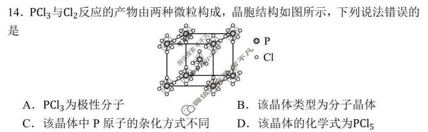 绵阳南山中学高2023级高考适应性考试(5月)化学试题