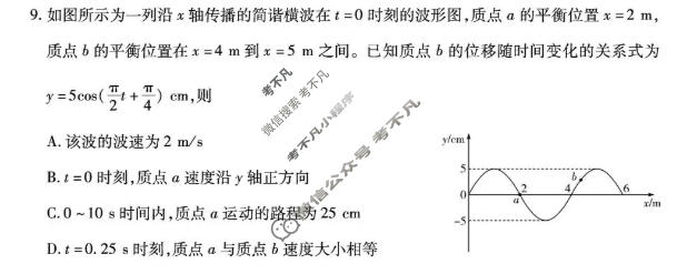 [天一大联考]安徽省2026届高三五月(二)2物理试题