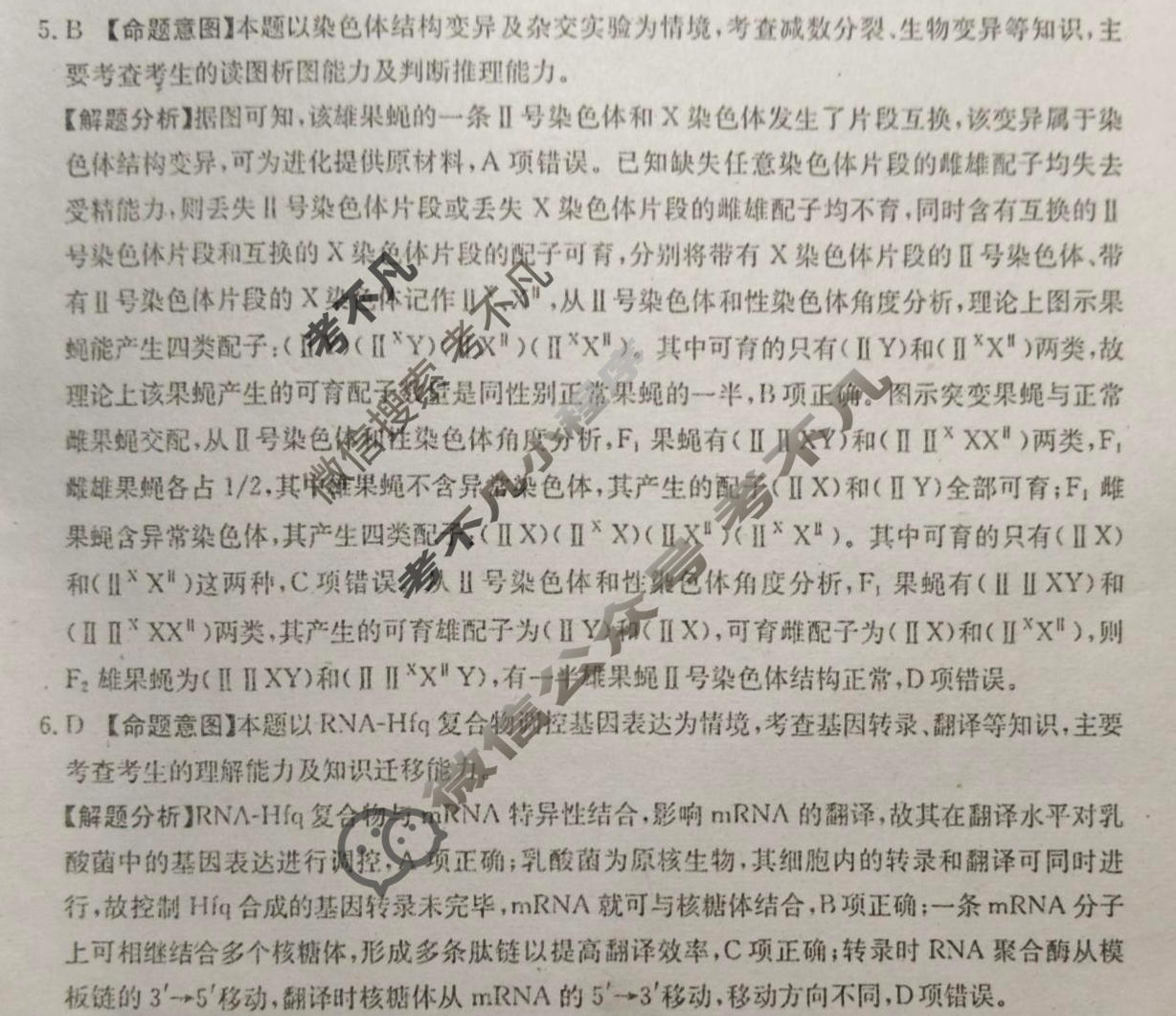2026年河北省普通高中学业水平选择性考试高考模拟示范卷·生物学(七)7[26·(新高考)ZX·MNJ·生物学·HEB]答案