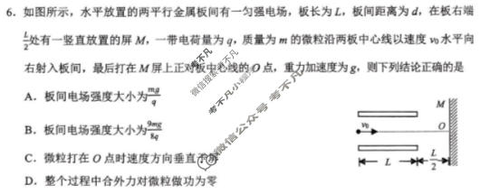 湖北省2026年普通高等学校招生仿真模拟统一考试(5月)物理试题