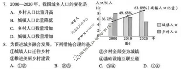 2026年成都市初中学业水平考试(5.26)地理试题