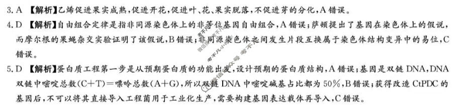 [炎德英才大联考]2026届高三模拟卷(二)(N10)生物答案