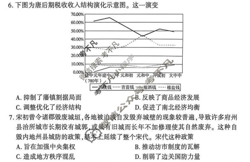 [百师联盟]2025-2026学年度高二下学期期末历史试题