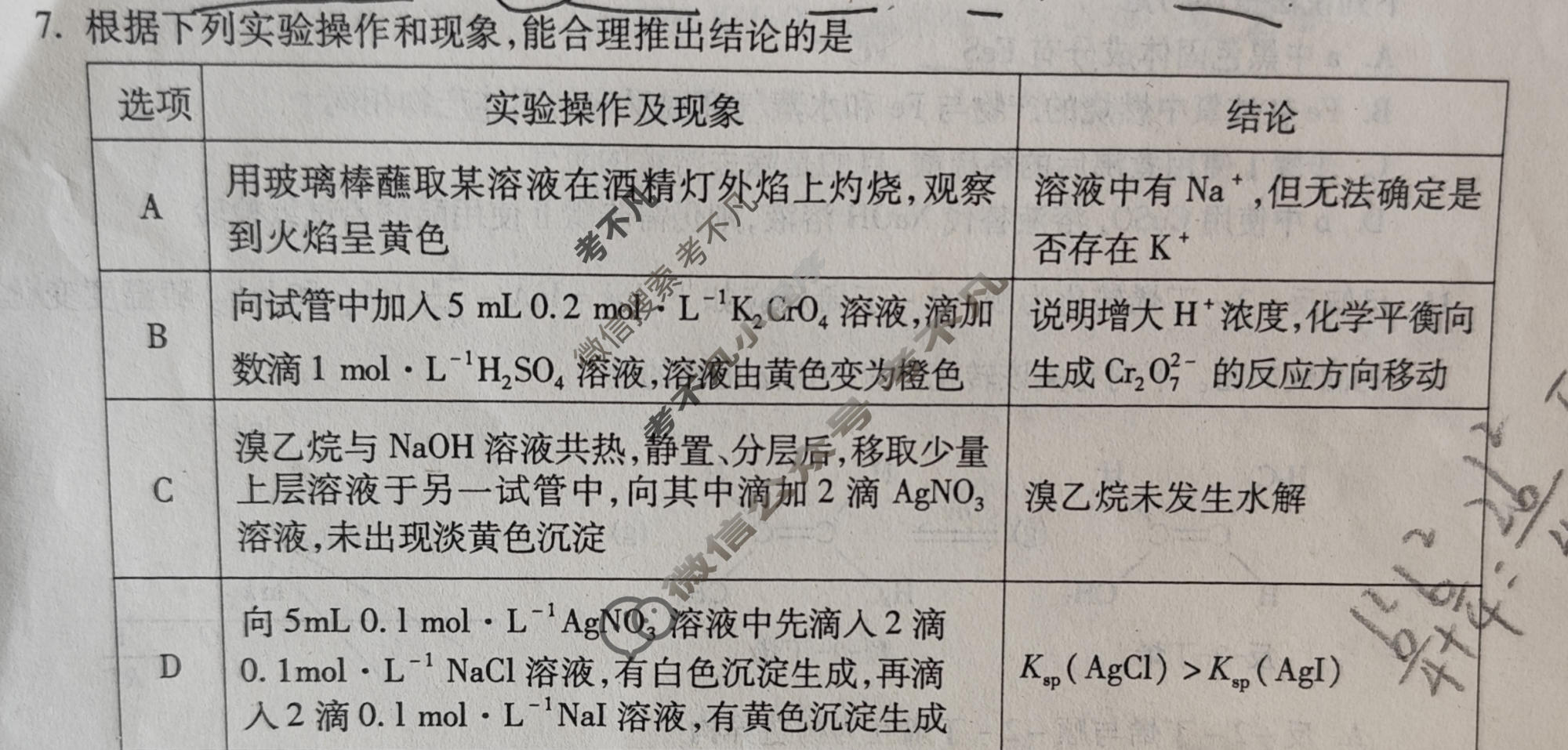 安徽省2027届高三调研性监测(8月)化学试题