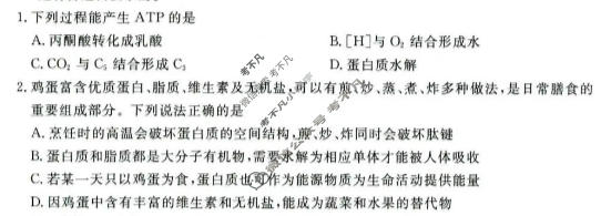 [金科大联考]河北9月高三联考(HB)生物试题
