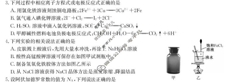 [九师联盟]2027届9月高三联考(9/1)化学W试题