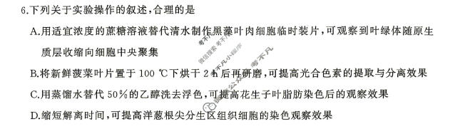 [百师联盟]2027届高三开学9月联考生物(百E)试题
