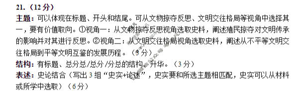 嘉兴市2026年高三基础测试(2026.09)历史答案