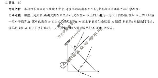 [天一大联考]山西省2026年高三年级9月联考(★★★202609)物理答案