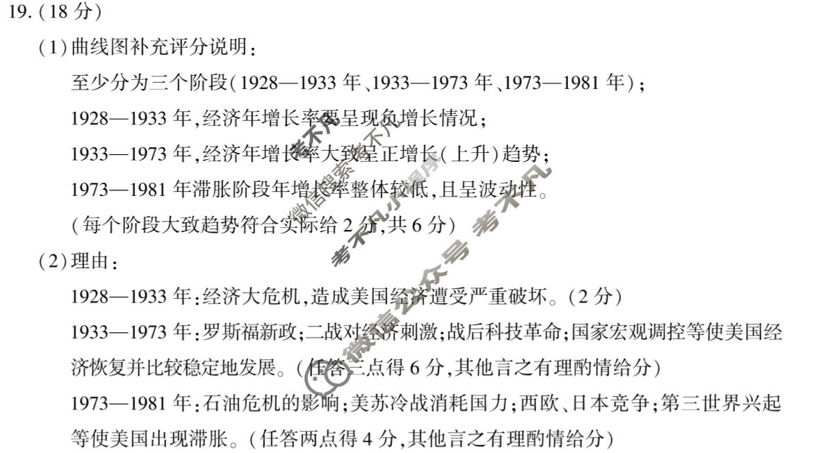 邵阳市2027届高三第一次联考(9月)历史答案