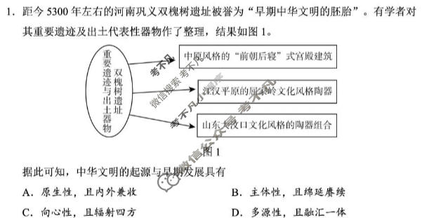 [创新金典]2026-2027学年学月知识滚动诊断定时训练(一)历史试题