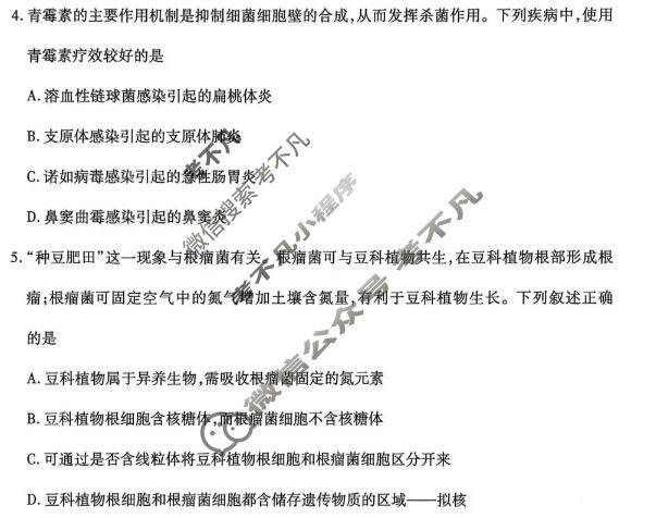 [天一大联考]河南省2026-2027学年高一9月联考(HN202609)生物试题