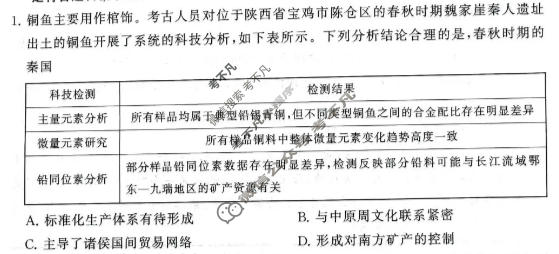 [T8联考]河南省2027届高三年级10月检测训练历史试题