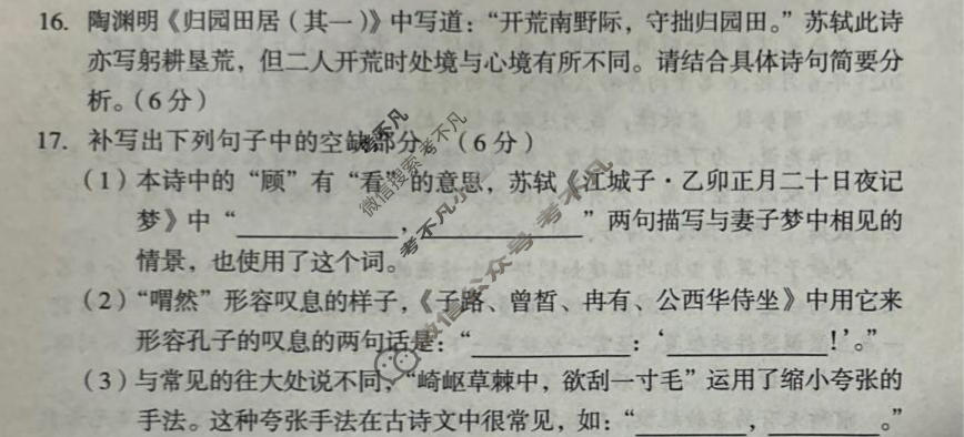 [A10联盟]2027届高三上学期10月学情检测语文试题