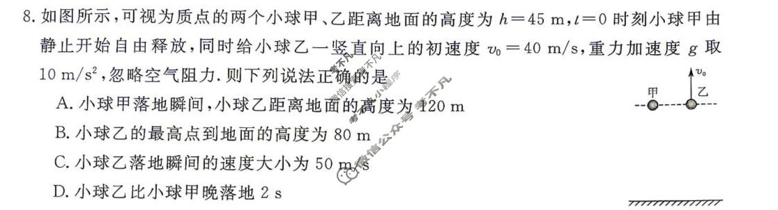 [华师联盟]河南省2026-2027学年高三10月质量检测物理B试题