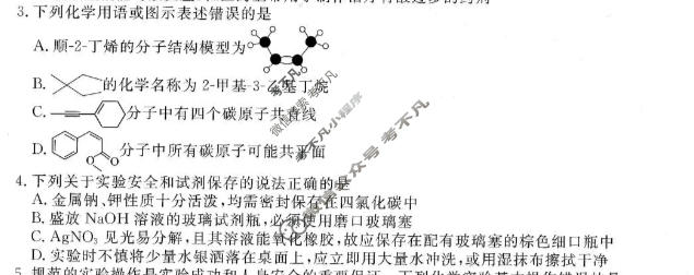 [点石联考]辽宁省2026-2027学年高三年级上学期巩固训练化学试题