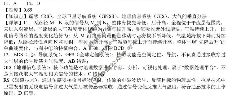 树德中学高2025级高二上学期10月阶段性测试地理答案